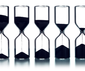 A series of hourglasses