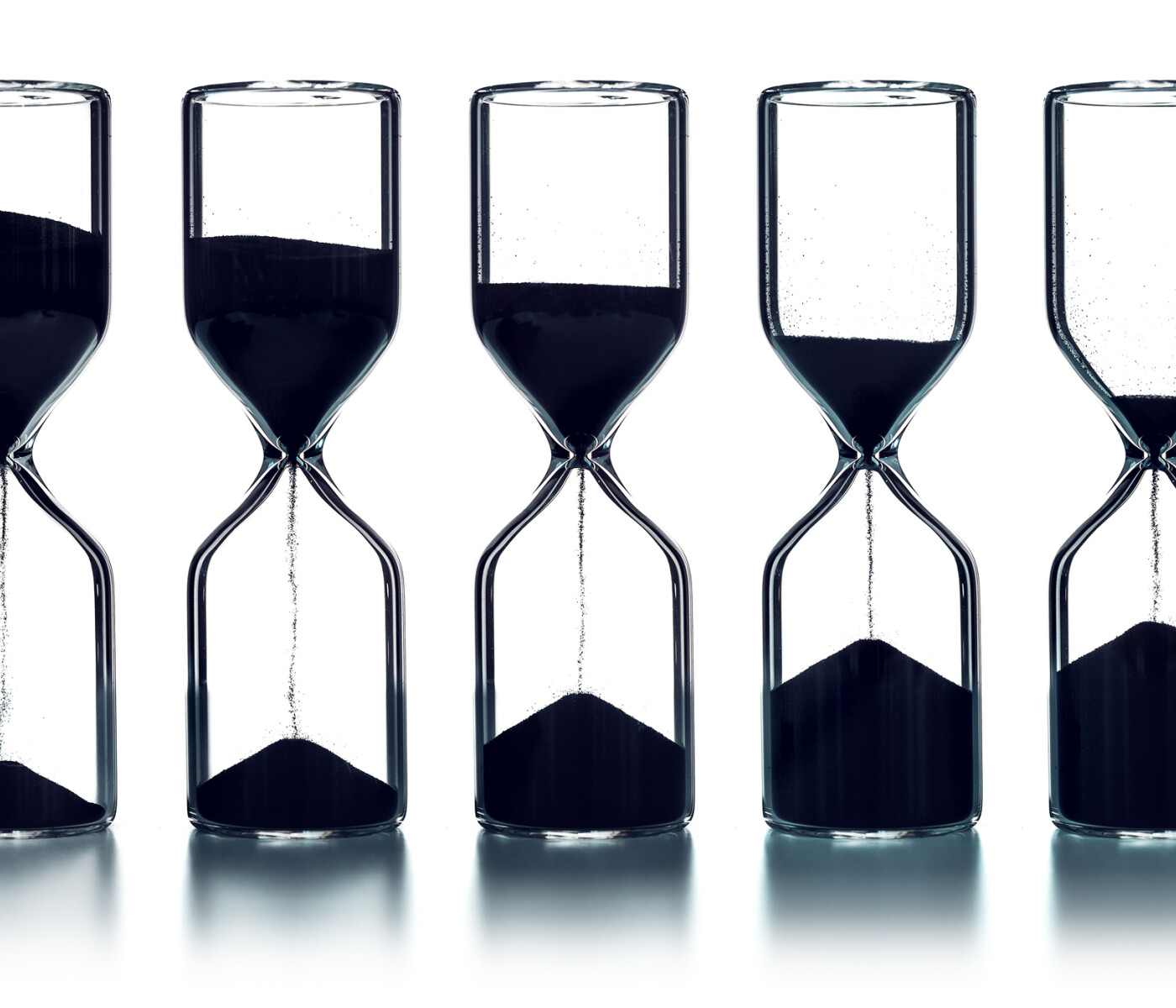 A series of hourglasses