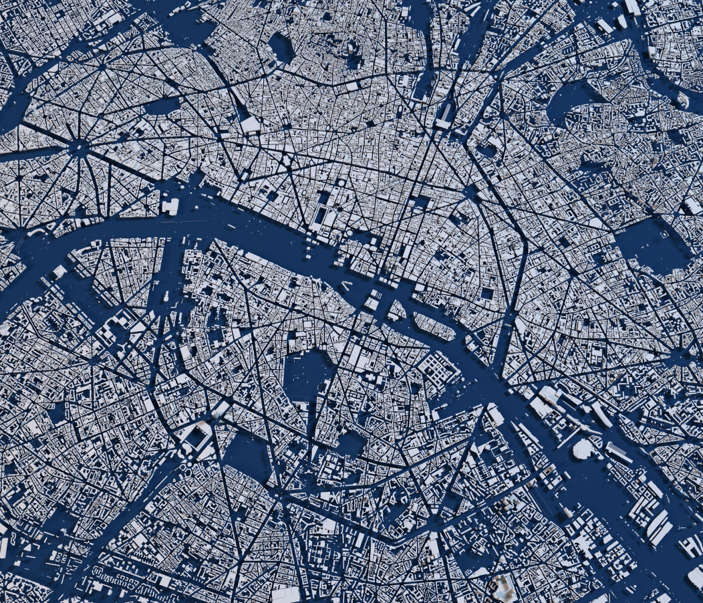 Remote sensing image of a city