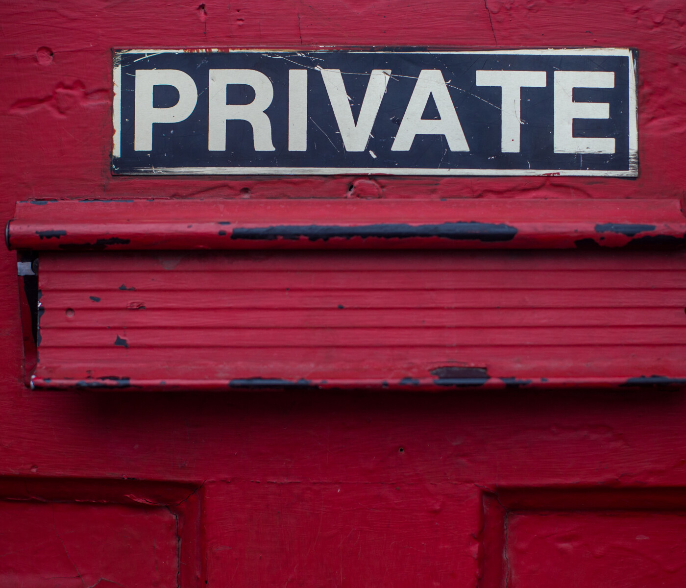 Private sign to keep privacy