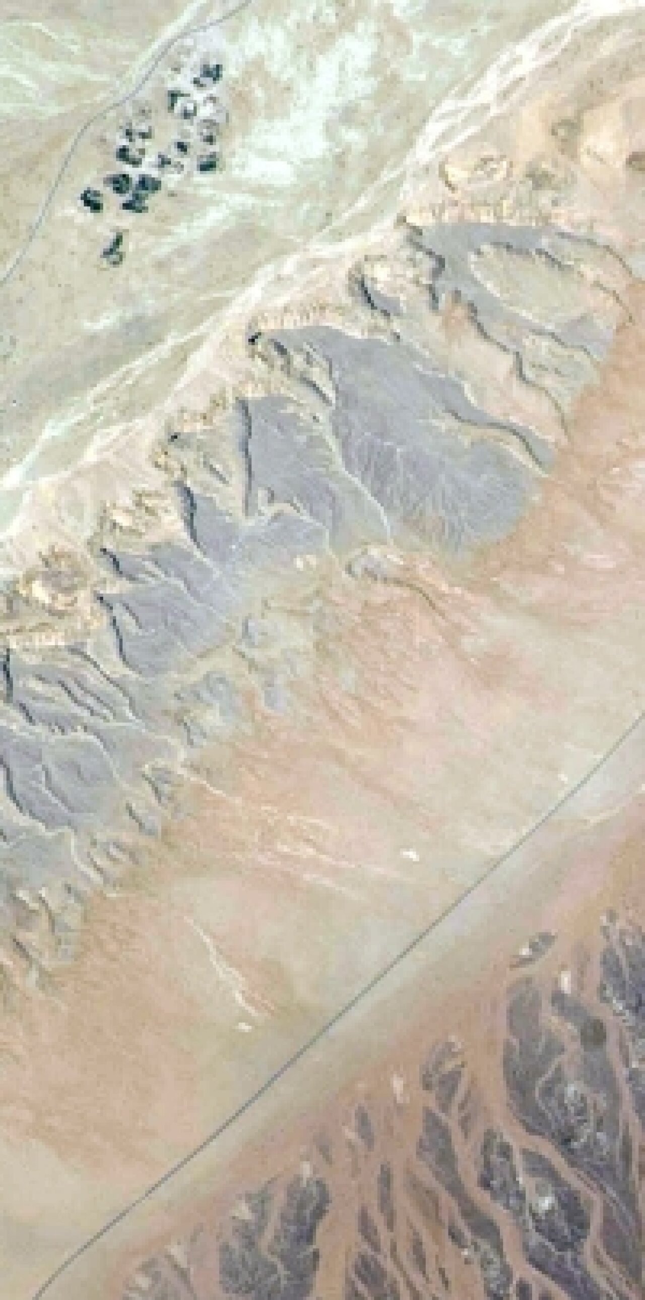 Satellite image from mining landscape.