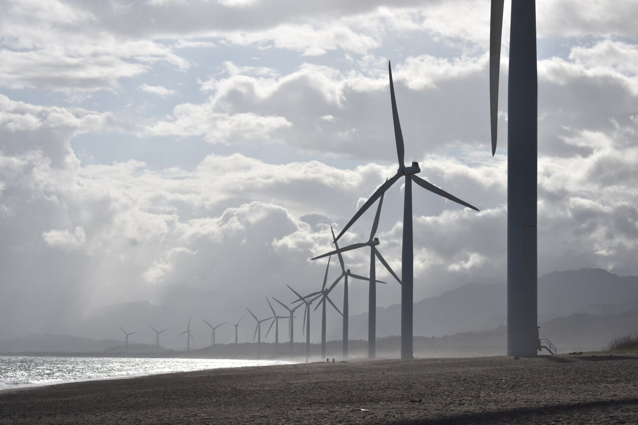 Wind turbines -  a form of renewable energy.