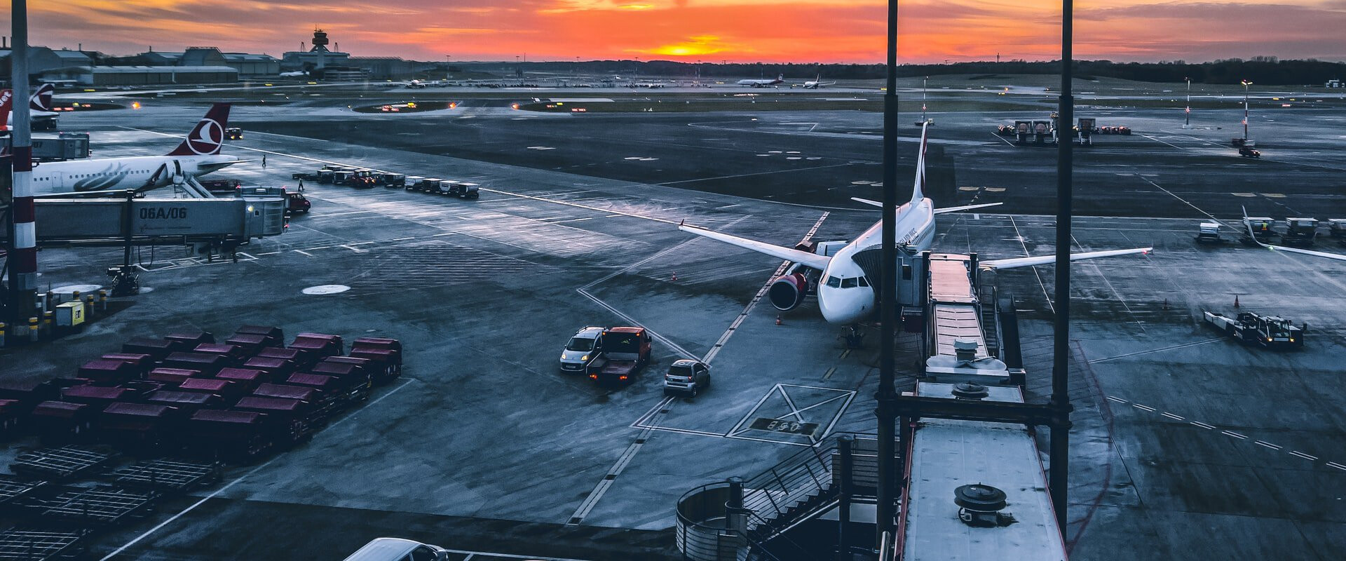 Airport with runways