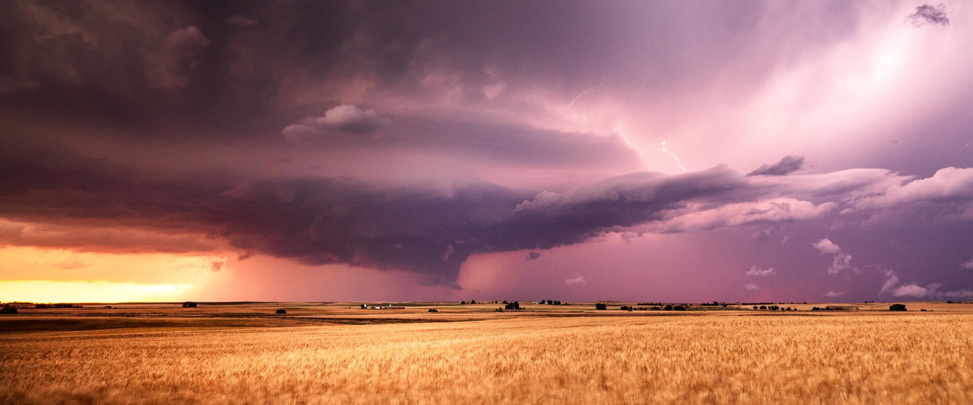 A thunderstorm causing damage